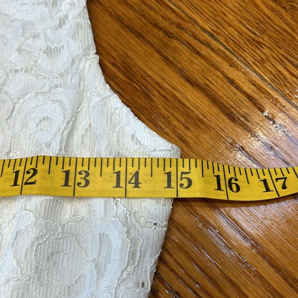 Francesca’s white lace bodice sleeveless mini dress.  Zip back.  Size Small. - Picture 6 of 11